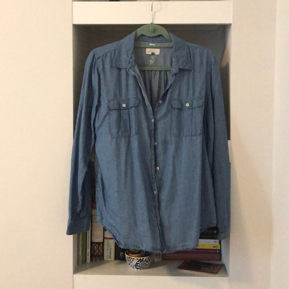Softened Denim long sleeved shirt